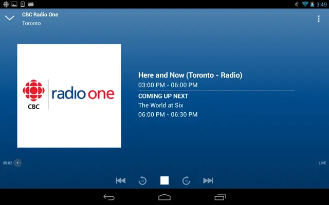 CBC Radio android App screenshot 1