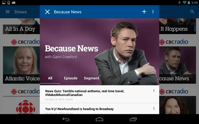 CBC Radio android App screenshot 3